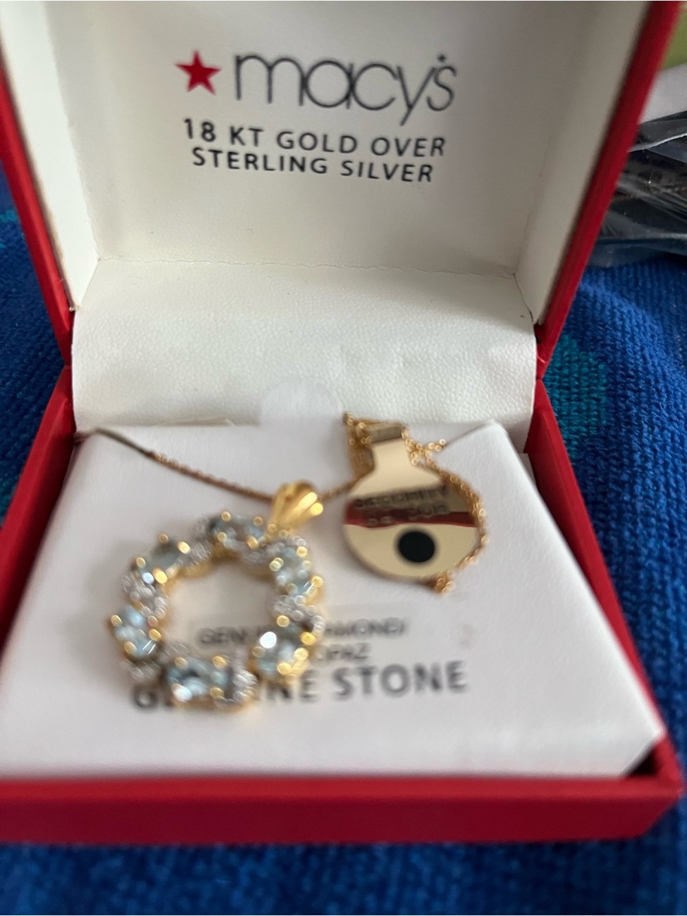 Macy's Gold Opal Wreath Pendant Necklace